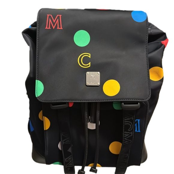 MCM Munchen Multi Polka Dot Backpack NWOT - Picture 2 of 7